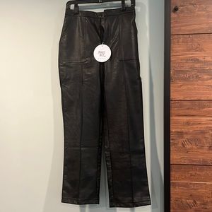 Faux black leather Princess Polly pants